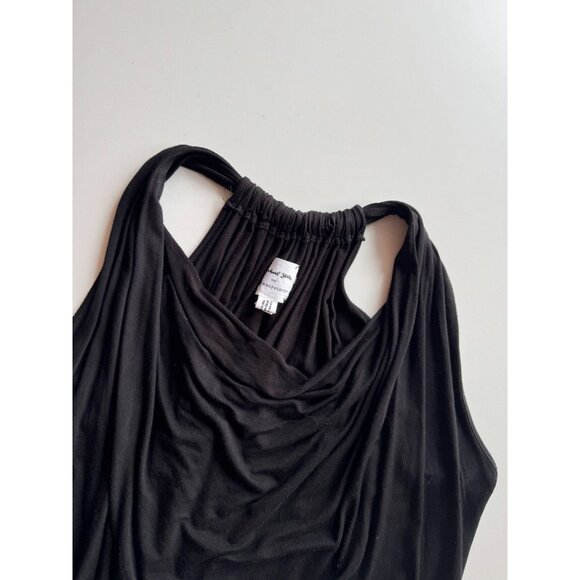 MICHAEL STARS x ANTHROPOLOGIE Black Draped Jersey Cowl Neck Halter Top, One Size - Picture 7 of 11